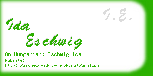 ida eschwig business card
